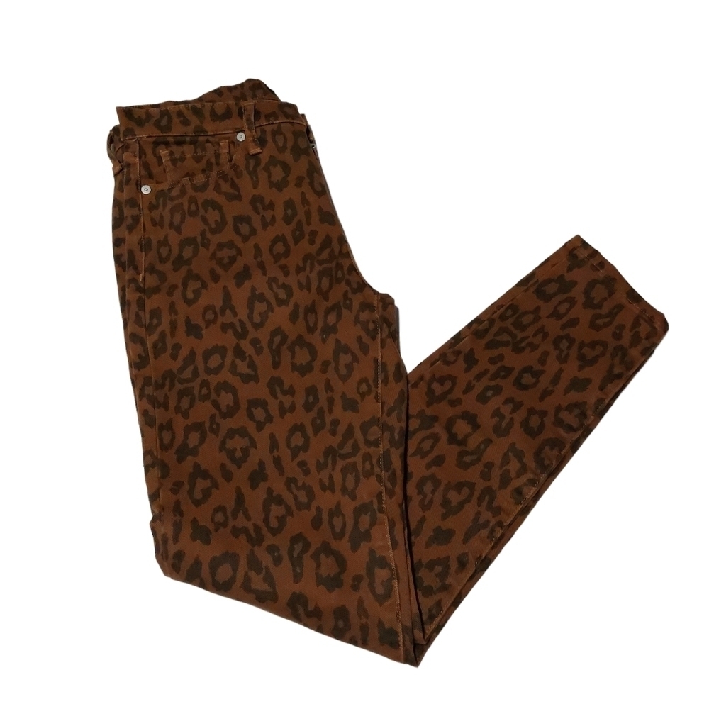 Banana Republic Animal Print Mid Rise Skinny Jeans- Size 27r